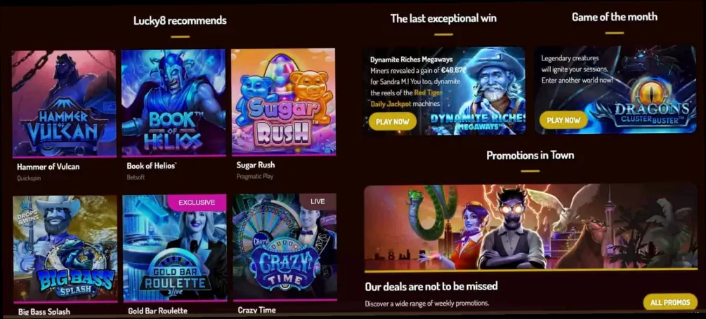 Lucky8 Casino - 100% up to 300 CAD + 200 Free Spins